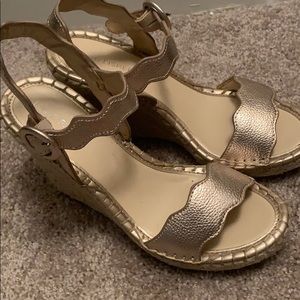 Marc Fisher Scalloped Espadrille Wedges